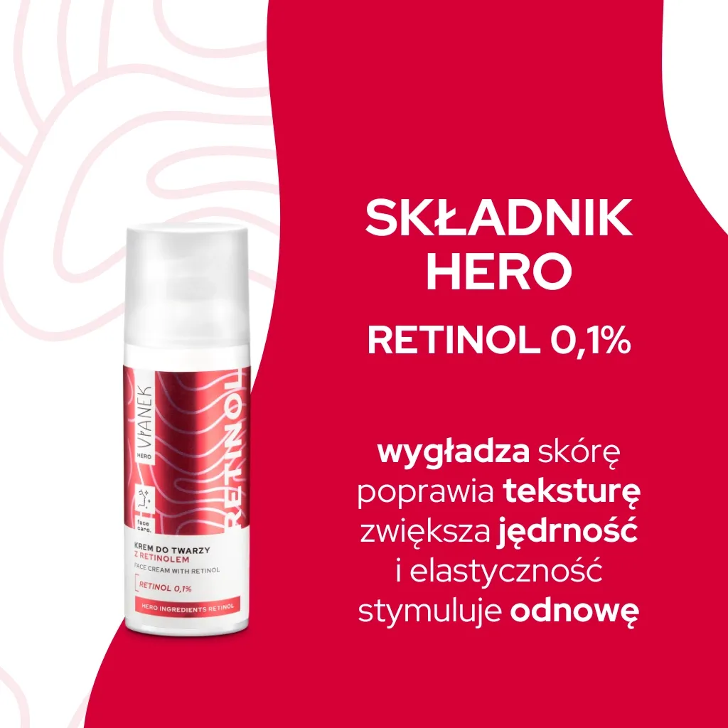 Vianek Hero ansigtscreme med retinol 0,1% udglattende