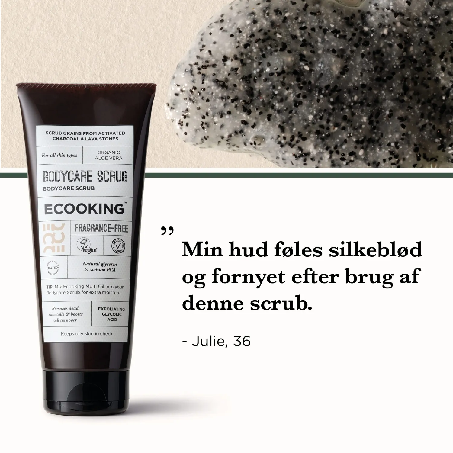 Ecooking Bodycare Scrub bodyscrub – parfumefri med AHA