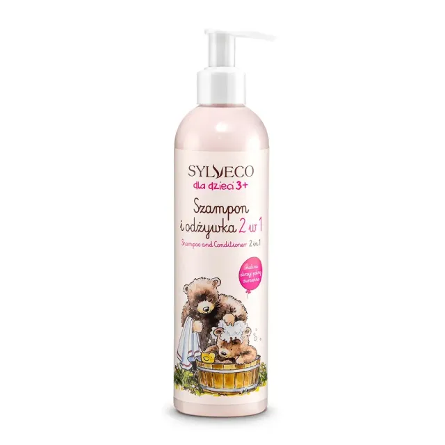 Sylveco Børn 3+ shampoo balsam 2i1 hindbær 300ml mild