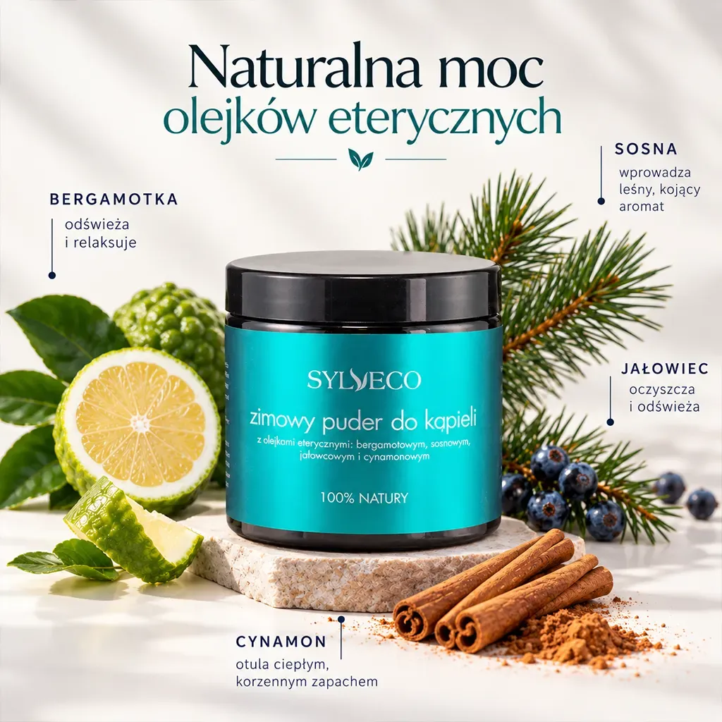 Sylveco vinter badepulver bergamotte kanel aroma