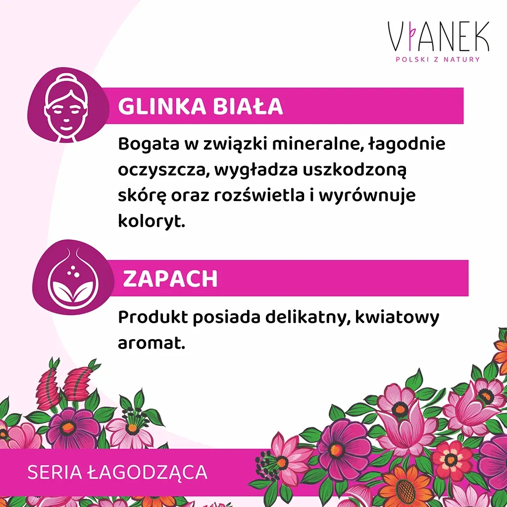 Vianek Beroligende Ansigtsmaske til sart hud med kaolin