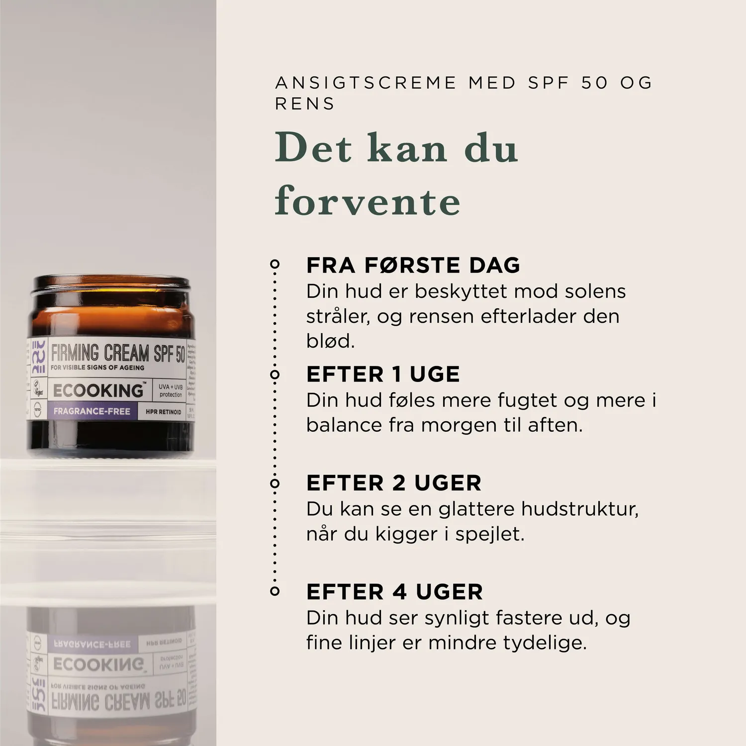 Ecooking Firming Cream SPF 50 ansigtssæt med rensemælk