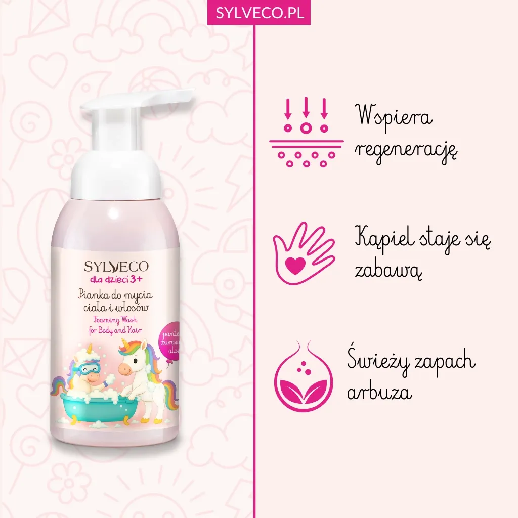 Sylveco børn vaskeskum vandmelon 2-i-1