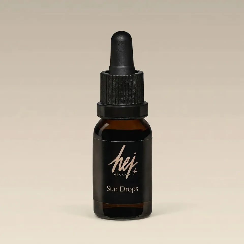 Hej Organic Sun Drops selvbruner dråber 15 ml naturlig glød