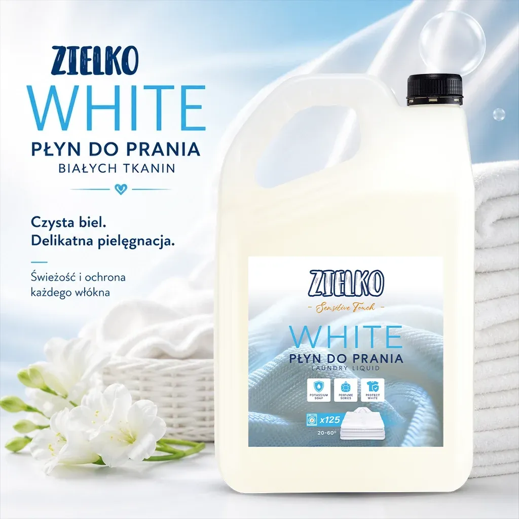 Zielko Sensitive Touch vaskemiddel hvidt 5L