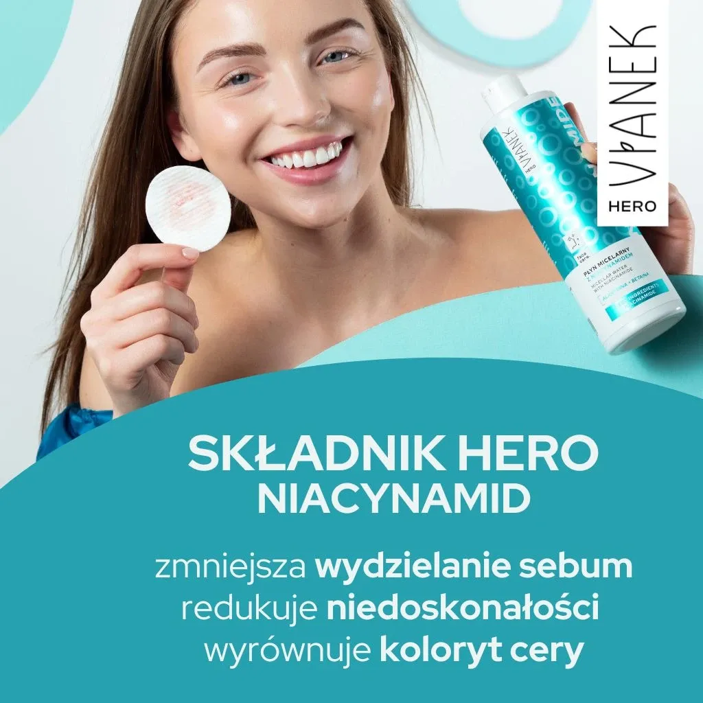 Vianek Hero micellar vand niacinamid fedtet hud