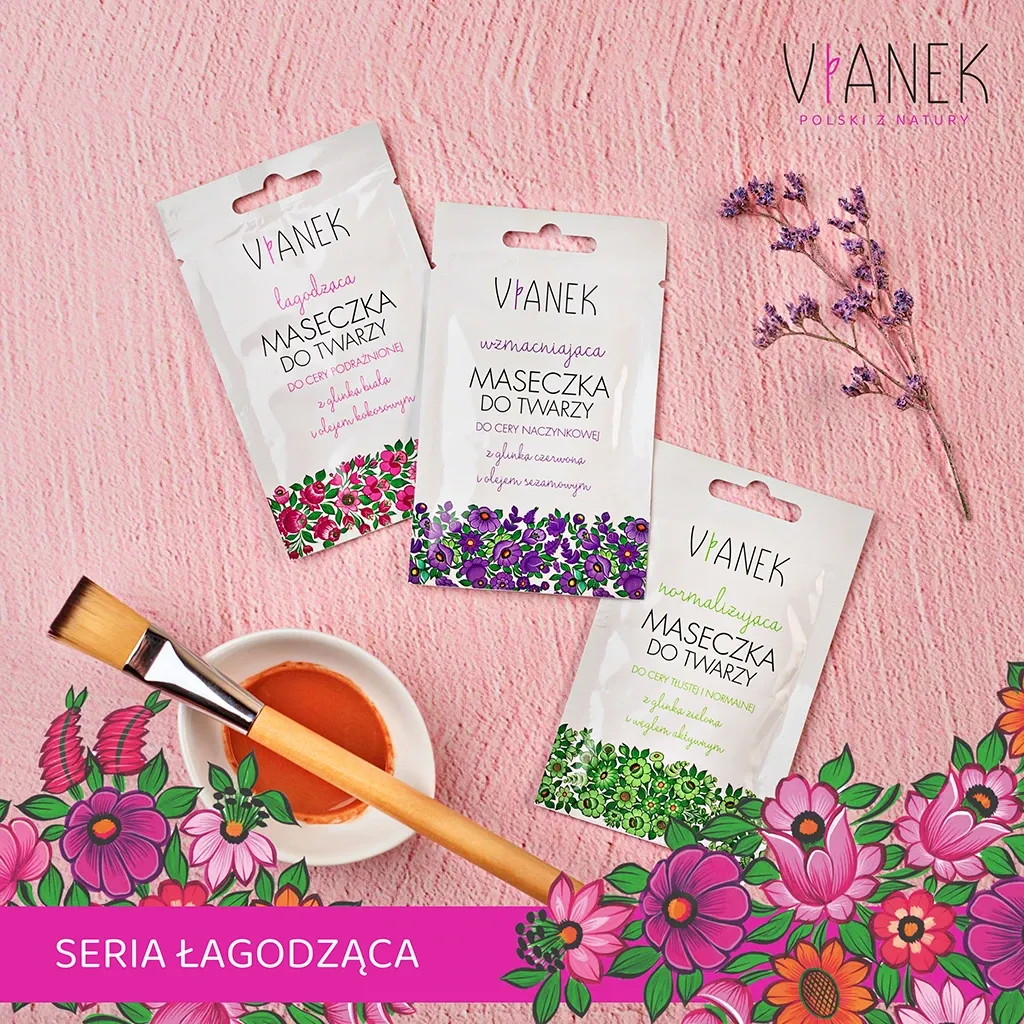 Vianek Beroligende Ansigtsmaske til sart hud med kaolin