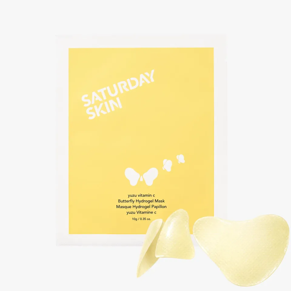 Saturday Skin Yuzu Butterfly Hydrogel Maske 1 stk C-vitamin