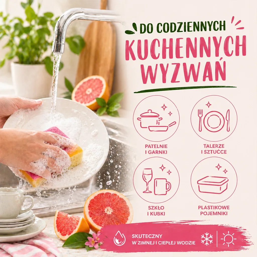Zielko opvaskemiddel lyserød grapefrugt 1 l