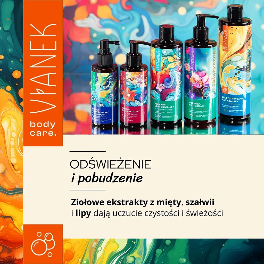 Vianek Prebiotisk shower gel stimulerende mynte inulin