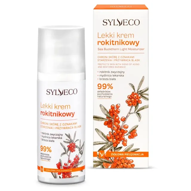 Sylveco Havtorn Let Ansigtscreme 50 ml til Træt Hud