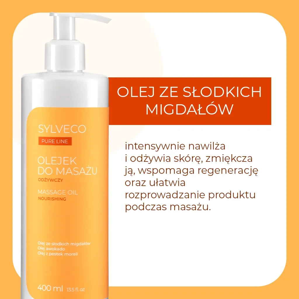 Sylveco Pure Line Massageolie med appelsin