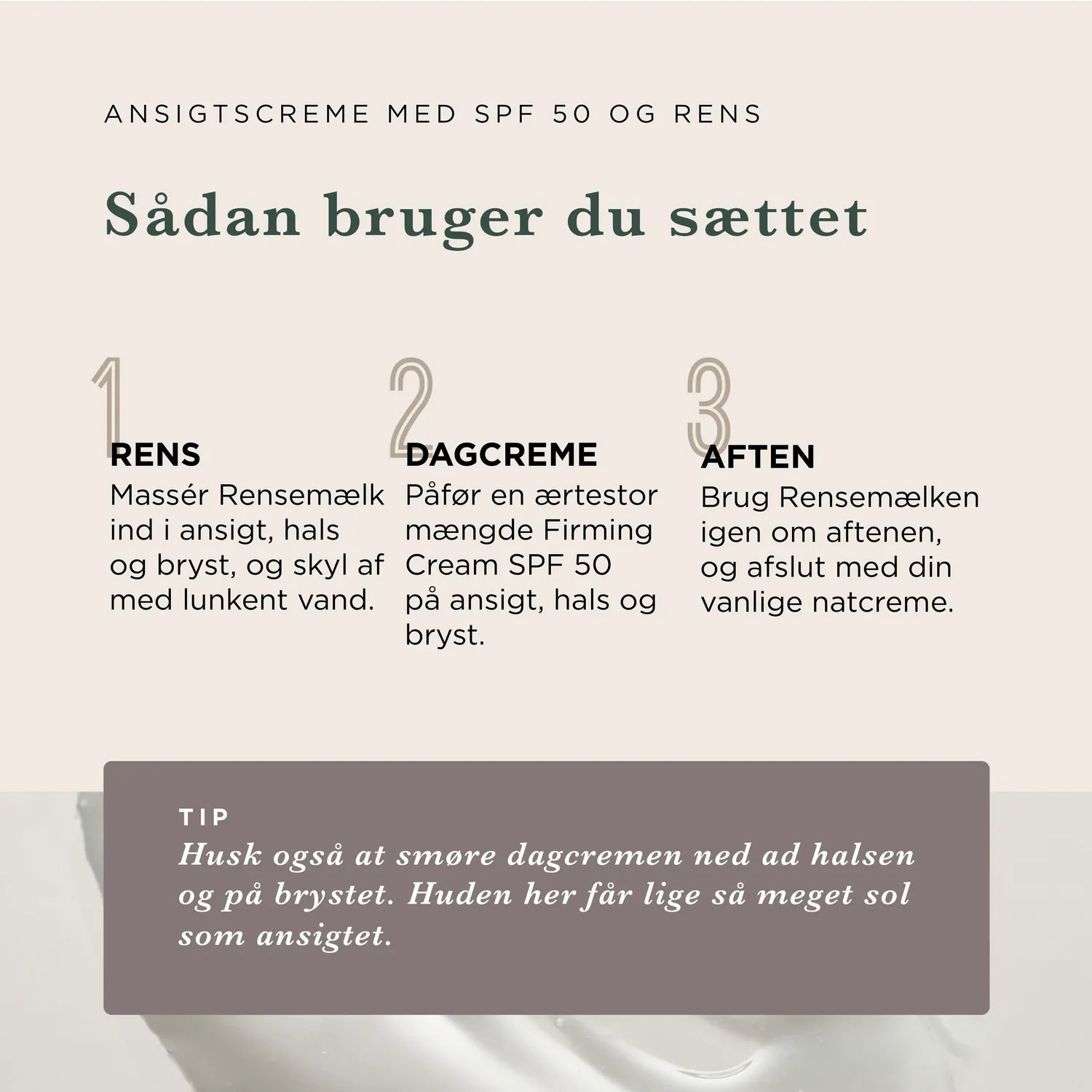 Ecooking Firming Cream SPF 50 ansigtssæt med rensemælk