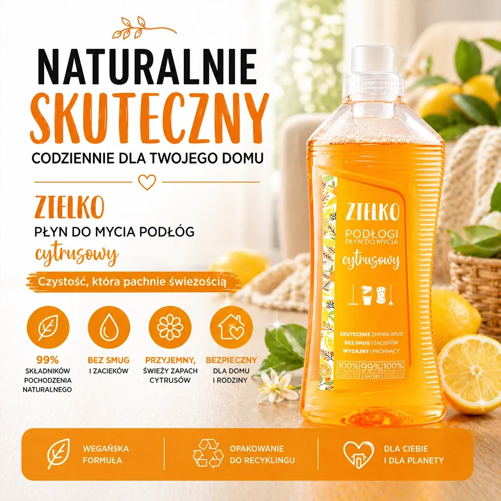Sylveco Zielko gulvrens citrus til paneler og fliser