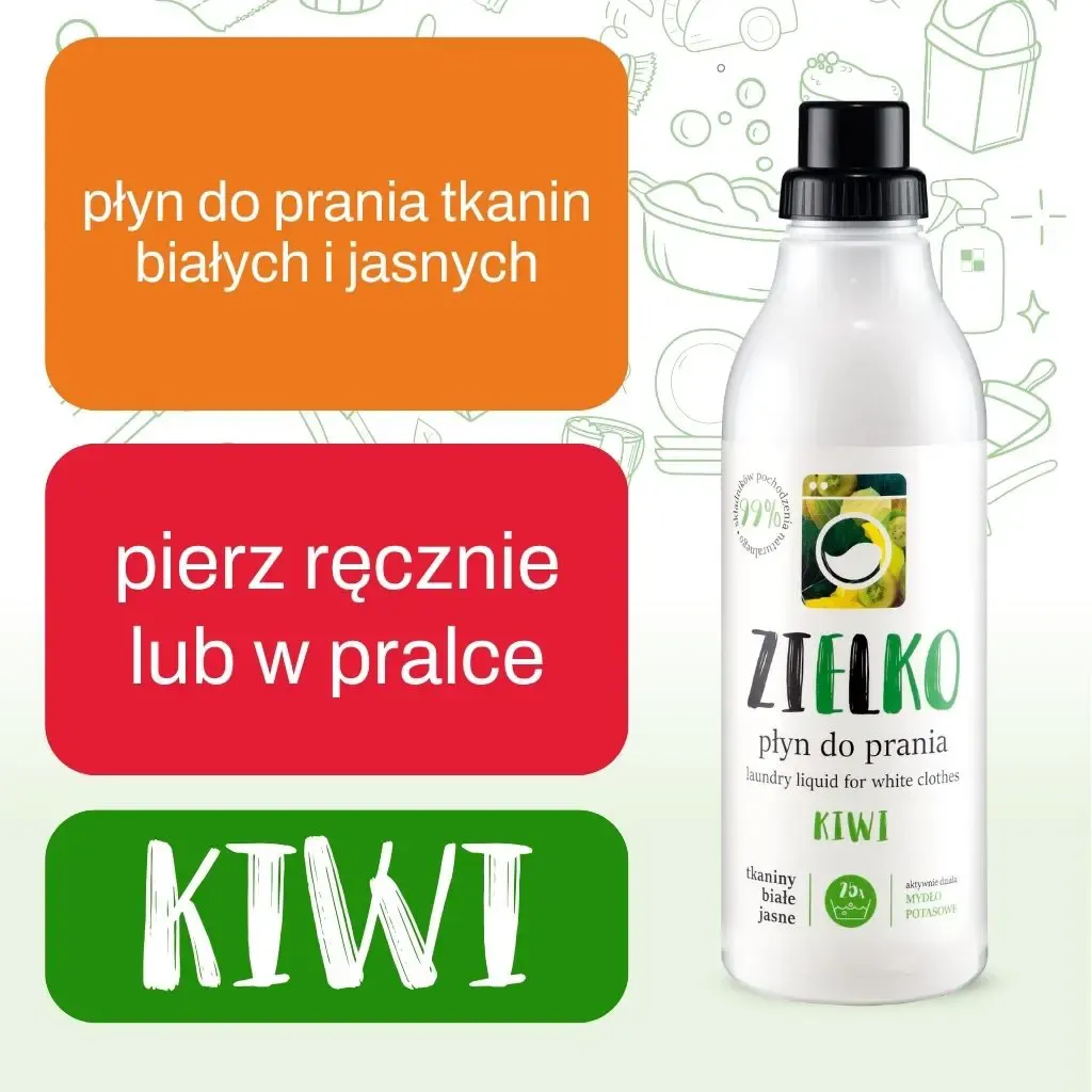 Zielko Vaskemiddel Hvidt Tøj Kiwi 1 L 30-60 Grader