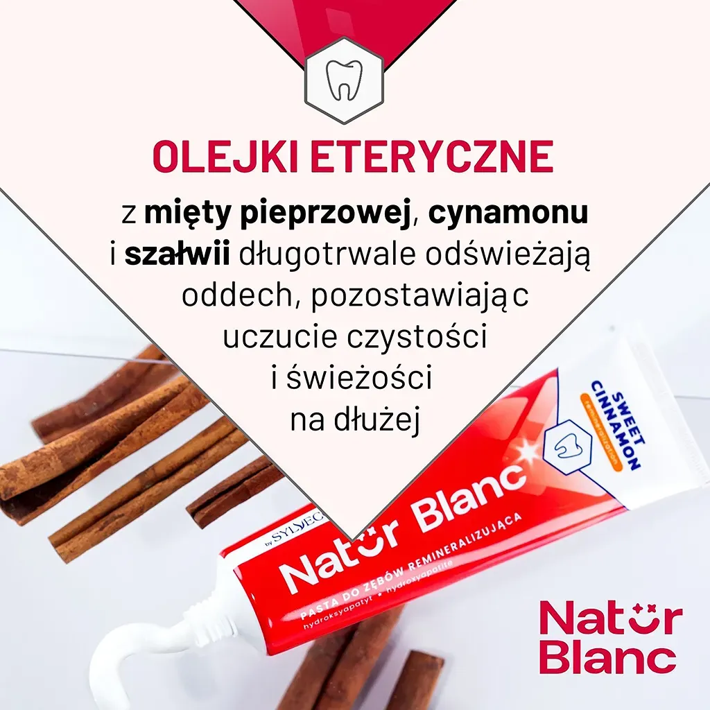 Sylveco Natur Blanc Sweet Cinnamon tandpasta hydroxyapatit