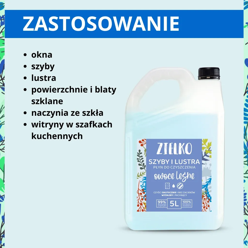 Zielko vindues- og spejlrens skovbær 5 L