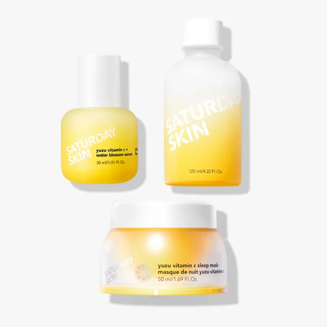 Saturday Skin Yuzu Vitamin C rutinesæt toner serum maske