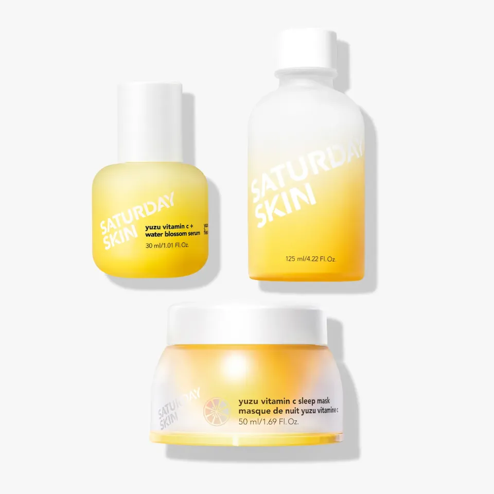Saturday Skin Yuzu Vitamin C rutinesæt toner serum maske