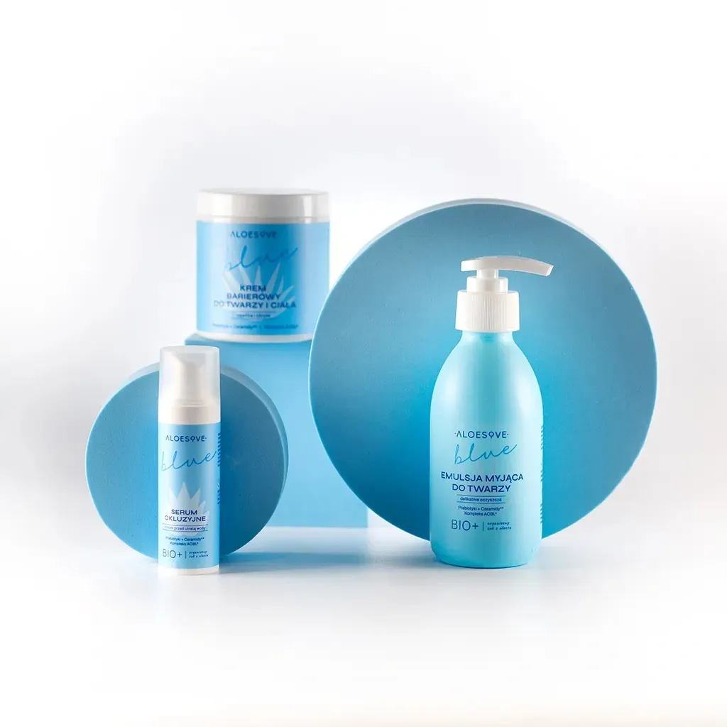 Aloesove Blue genopbyggende ansigtssæt aloe 3 dele