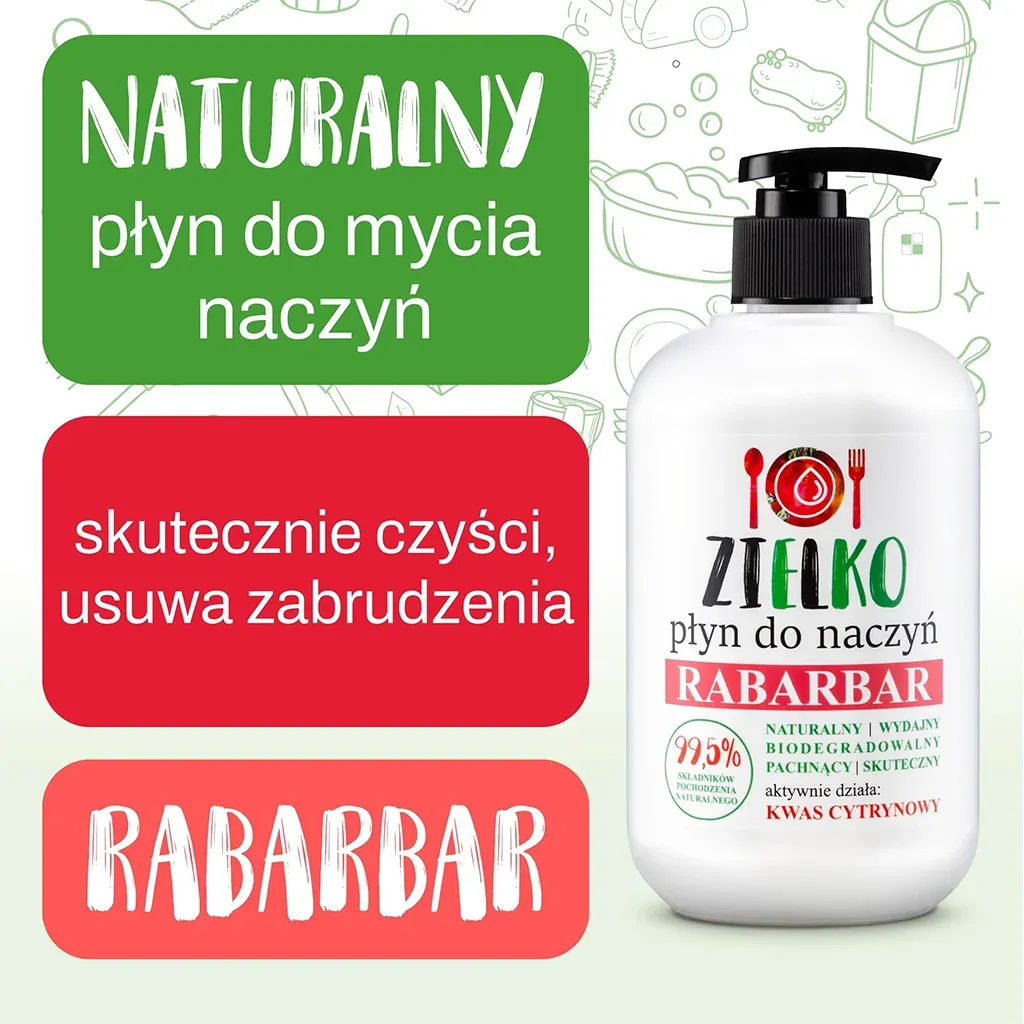 Sylveco Zielko Opvaskemiddel Rabarber Mild Hånd