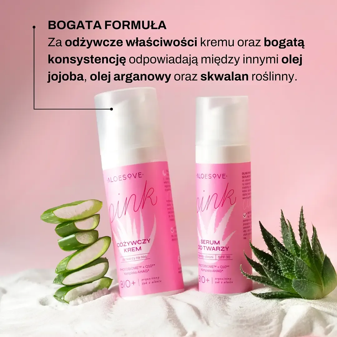 Aloesove Pink nærende natcreme ansigtscreme jojoba