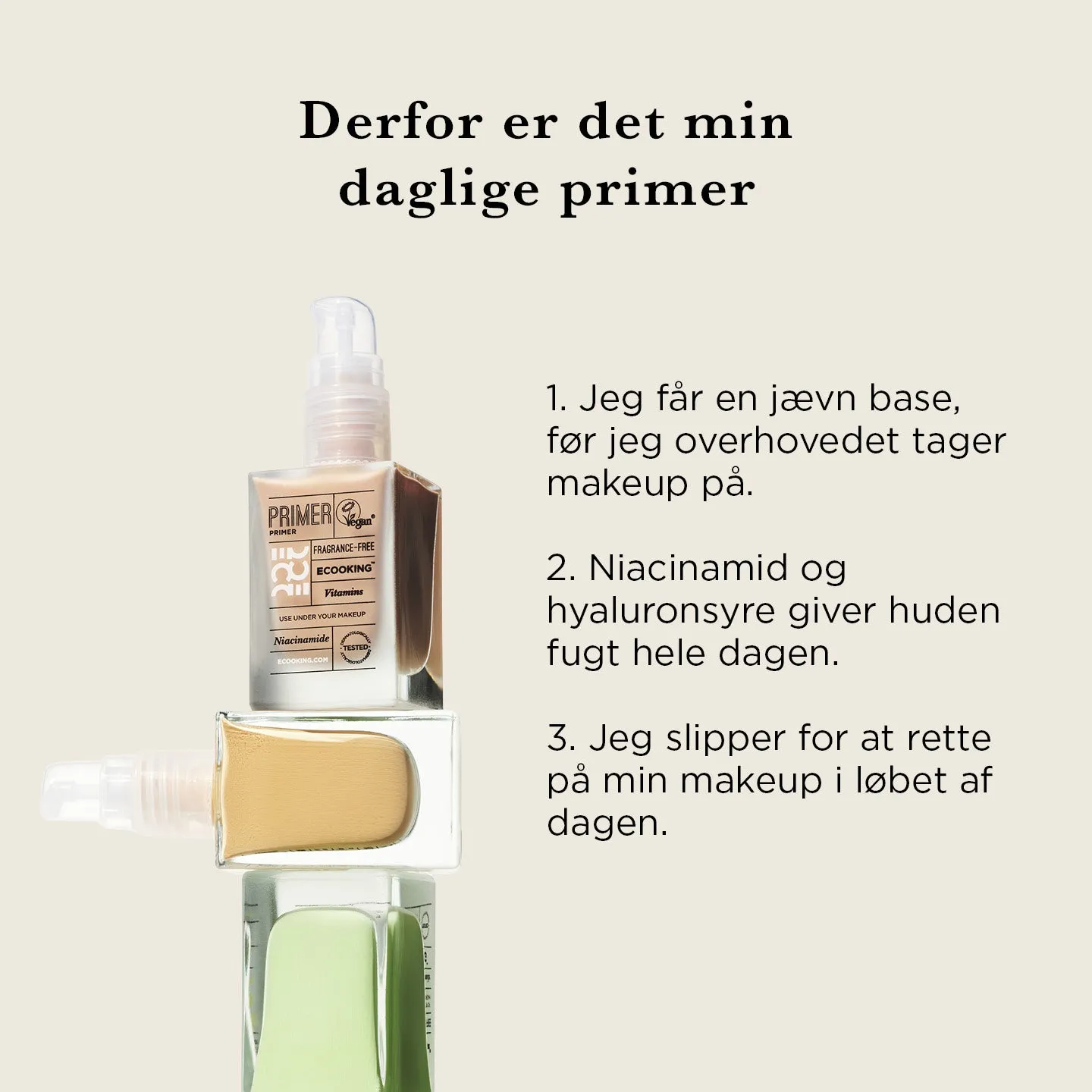 Ecooking Primer makeup primer Neutral jævn hud med glød