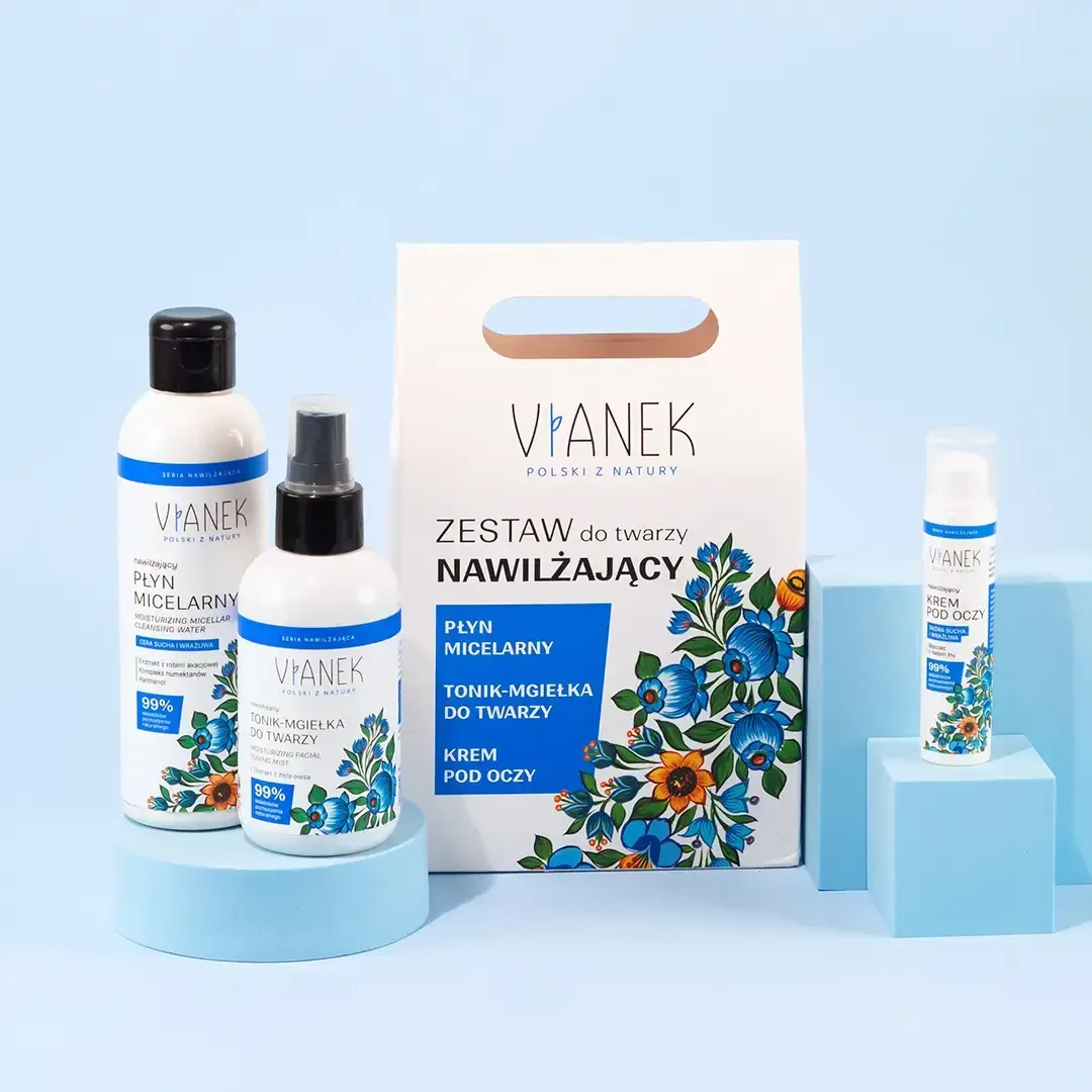 Vianek Fugt Ansigtssæt tør hud 3 dele
