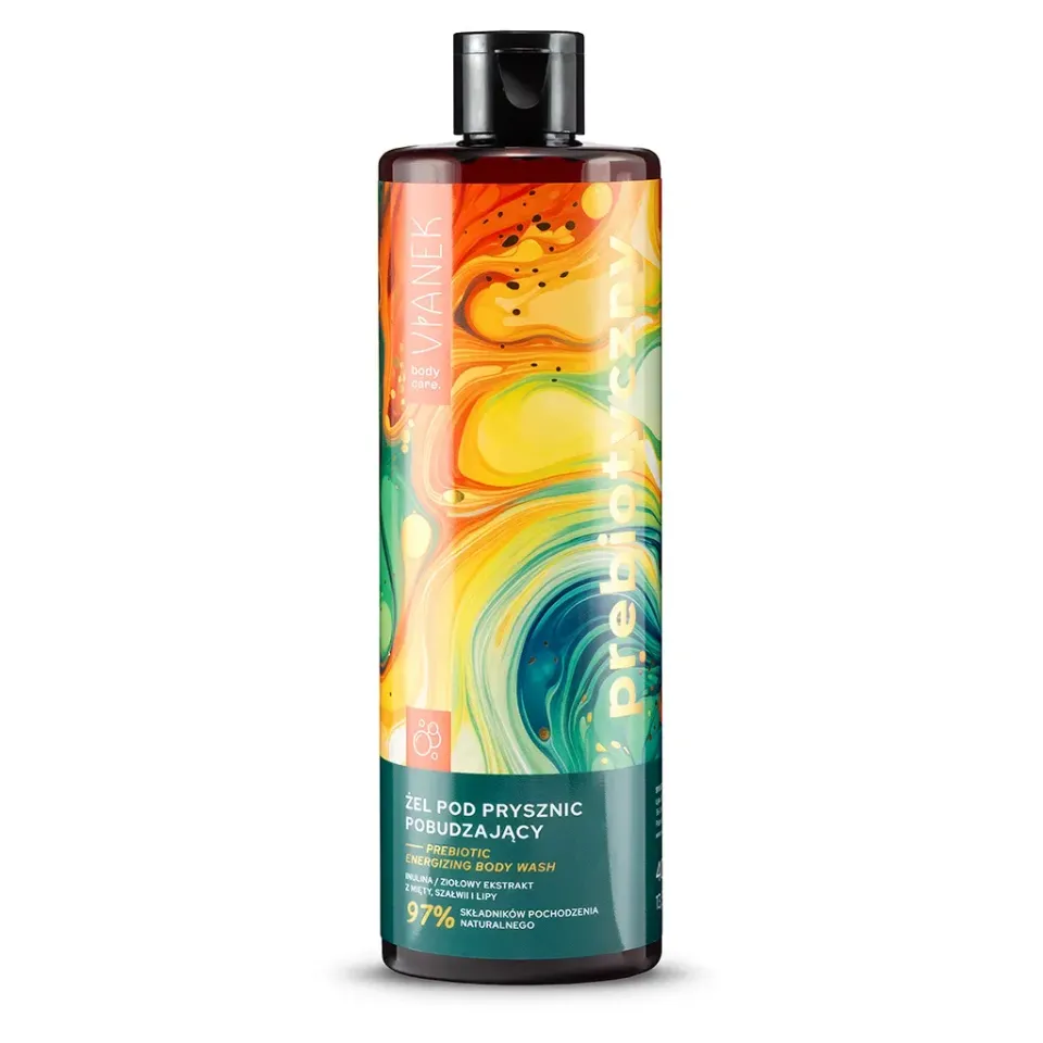 Vianek Prebiotisk shower gel stimulerende mynte inulin