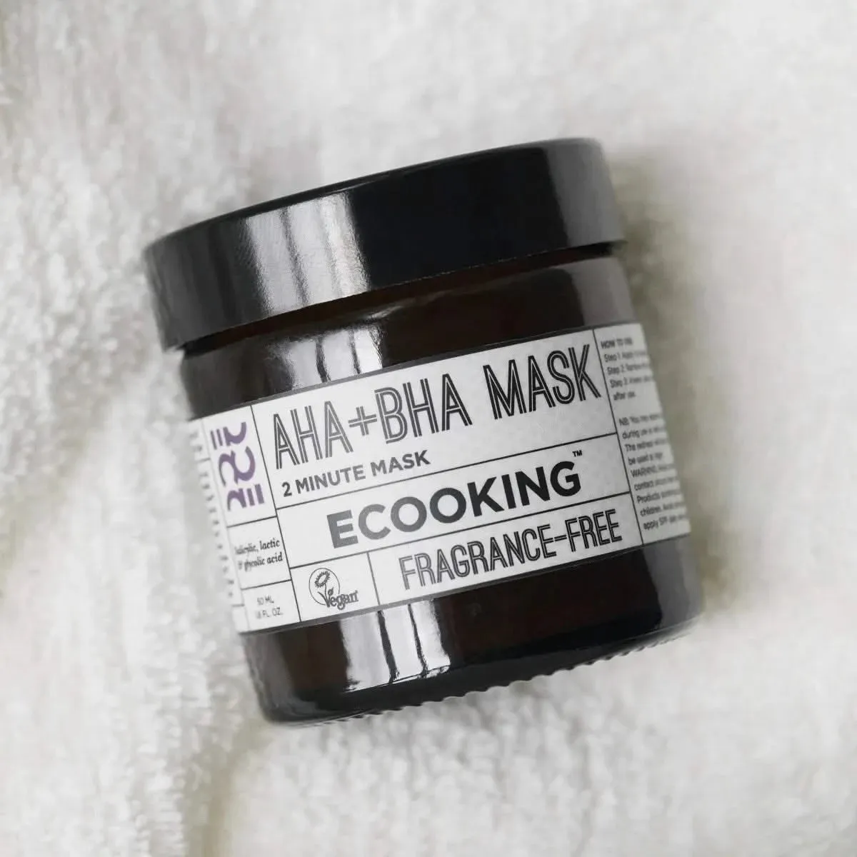 Ecooking AHA+BHA Maske peelingmaske mod pigmentpletter