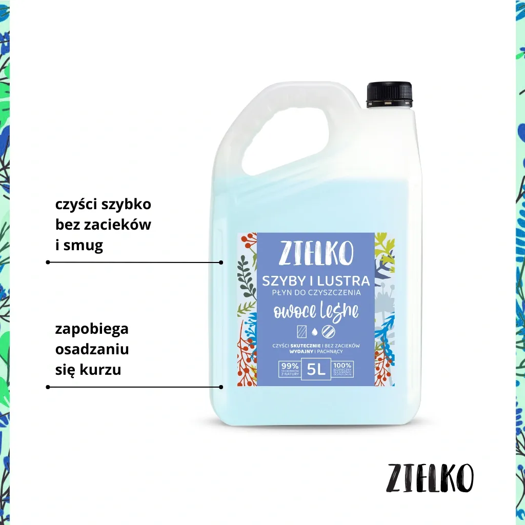 Zielko vindues- og spejlrens skovbær 5 L
