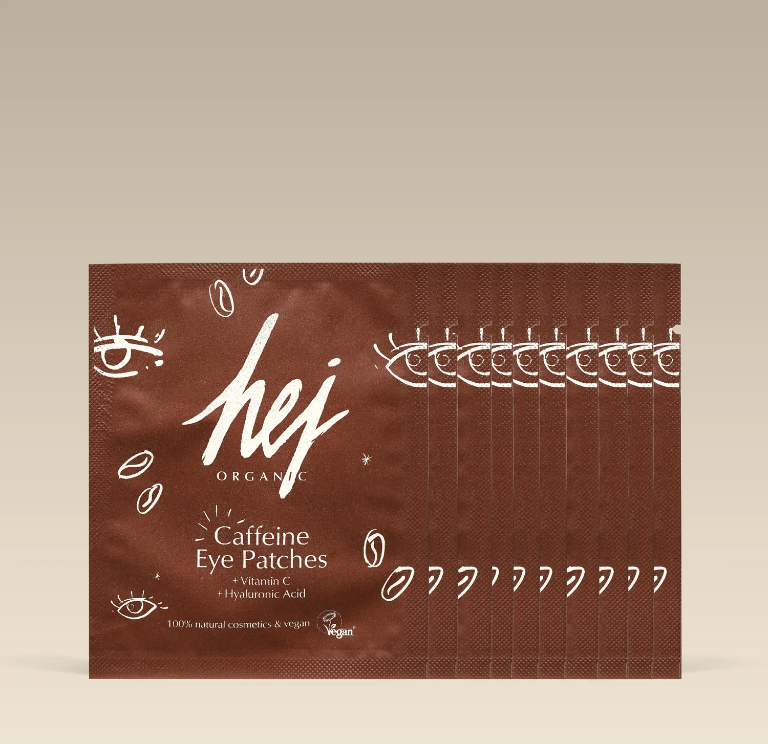 Hej Organic Eye-spresso øjenpads 10 par med koffein
