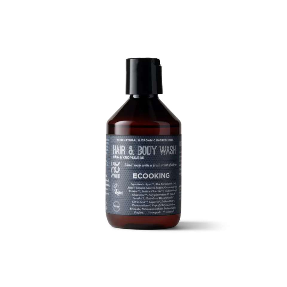Ecooking Men Herre Hår- & Kropssæbe 250 ml – citrus