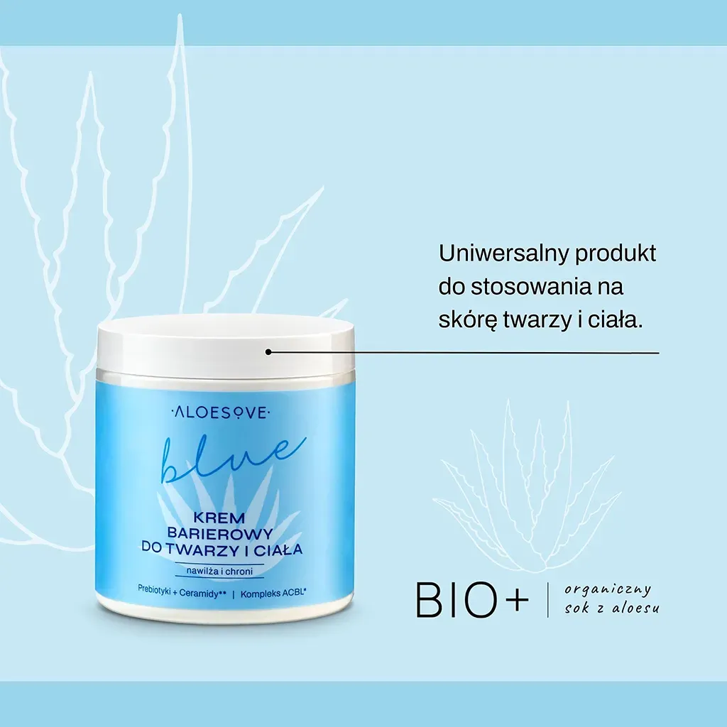 Aloesove Blue barrierecreme ansigt og krop aloe