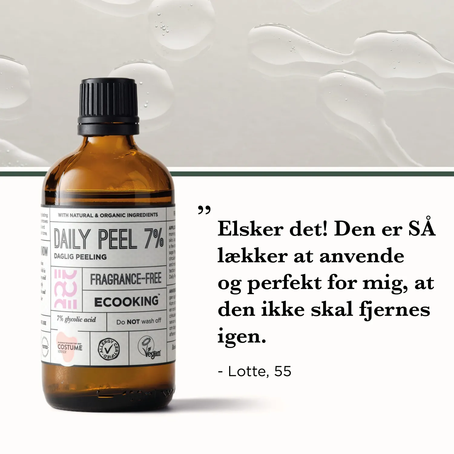 Ecooking Daily Peel 7% Toner glykolsyre glød