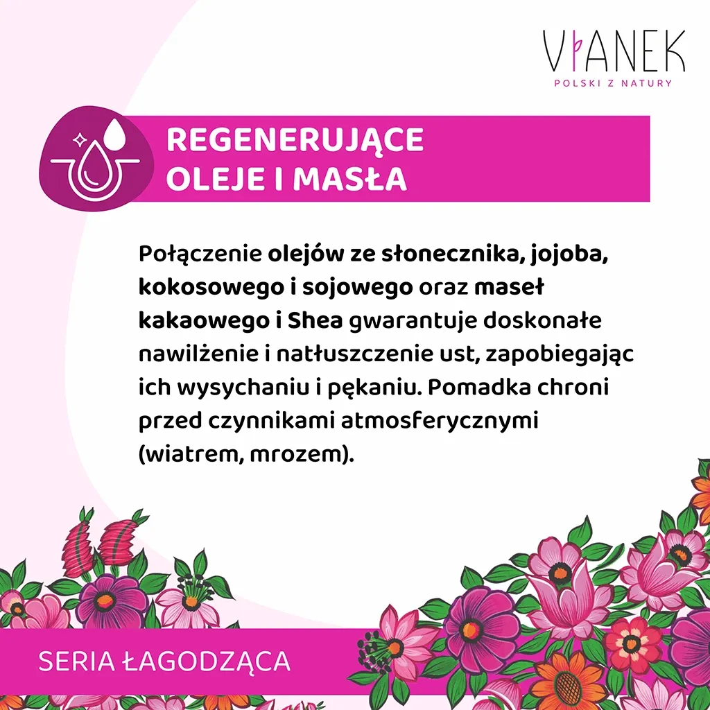 Vianek Læbepomade Banan 4,6 g til tørre læber