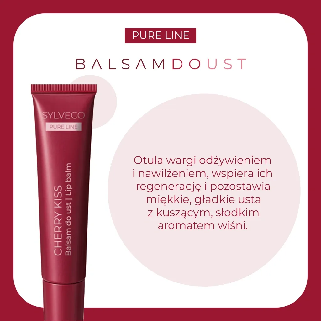 Sylveco Pure Line læbebalsam Cherry Kiss kirsebær