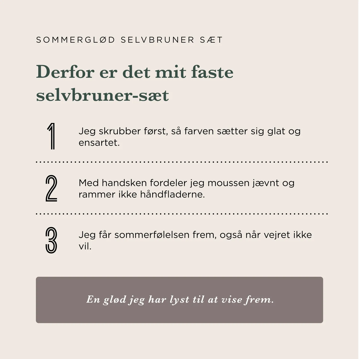 Ecooking Sommerglød Selvbruner Sæt 3 dele naturlig kulør