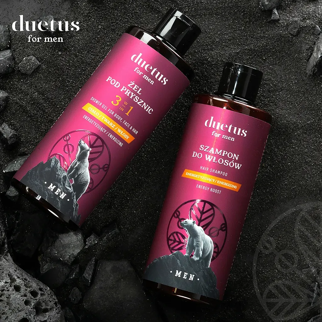 Duetus For Men showergel 3i1 energigivende