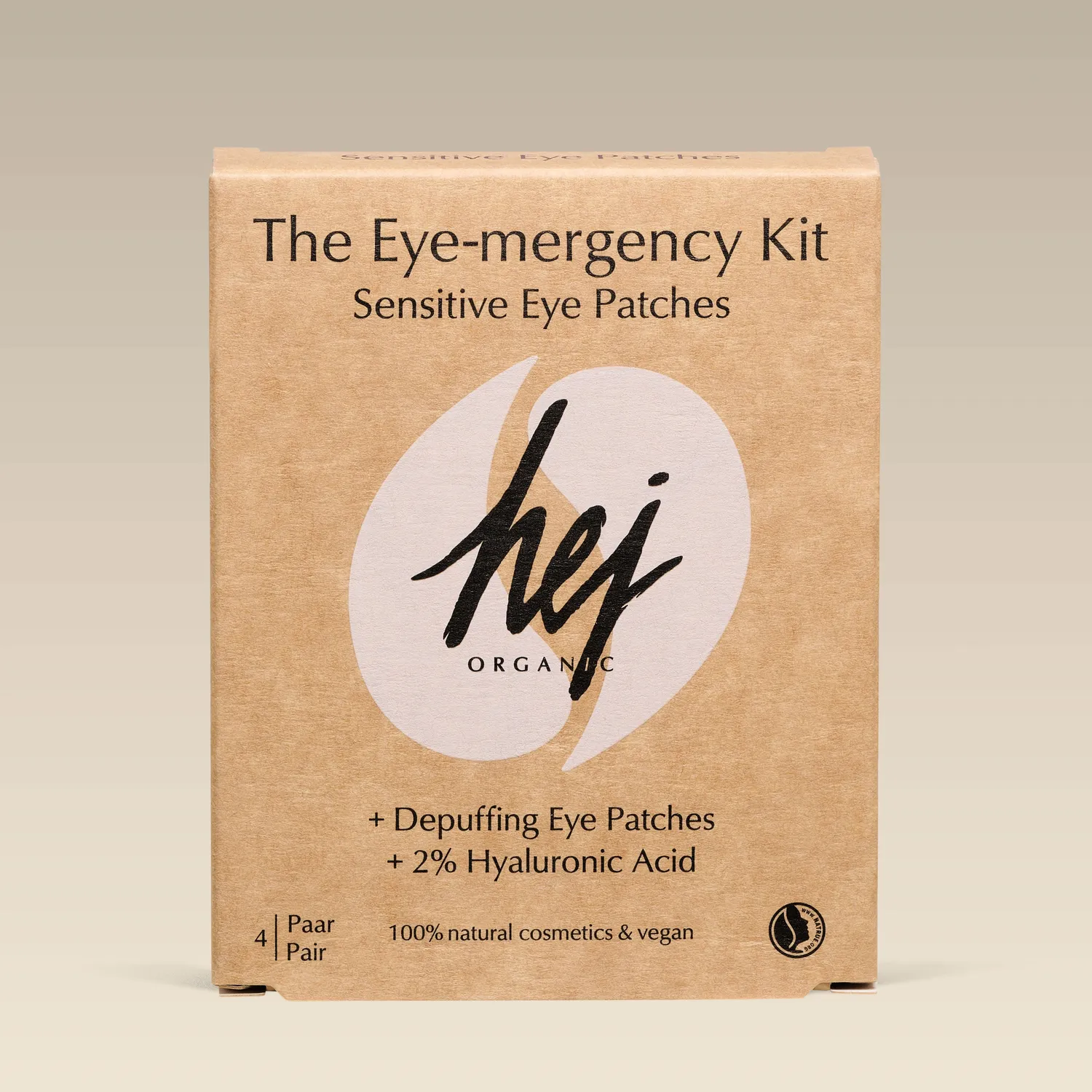 Hej Organic Eye-mergency Øjenpads Hyaluron 4 par