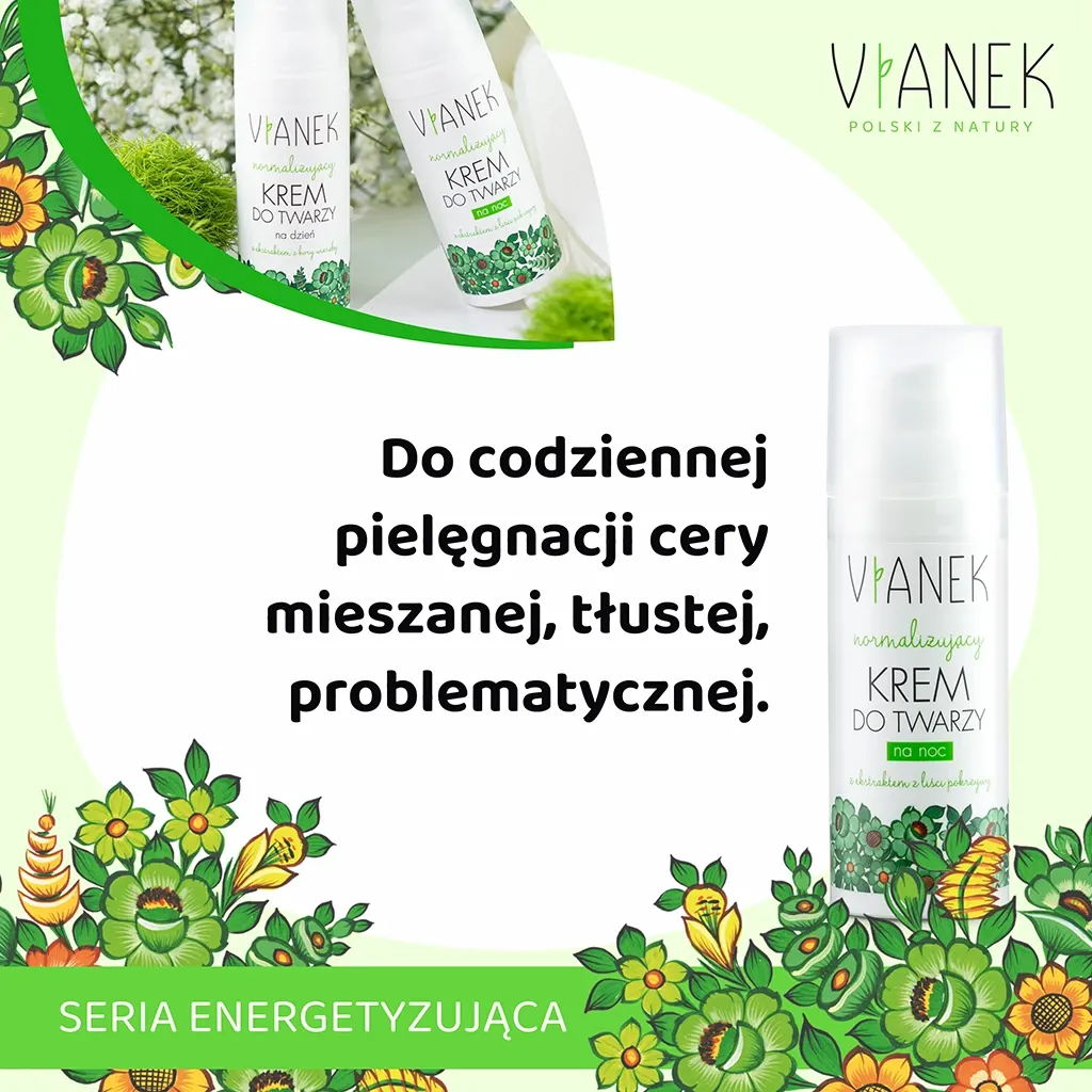 Sylveco Vianek normaliserende natcreme 50 ml til fedtet hud