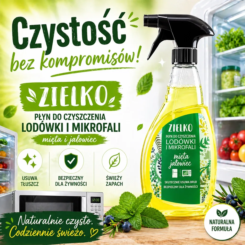 Zielko rengøringsmiddel køleskab mikrobølgeovn mynte enebær