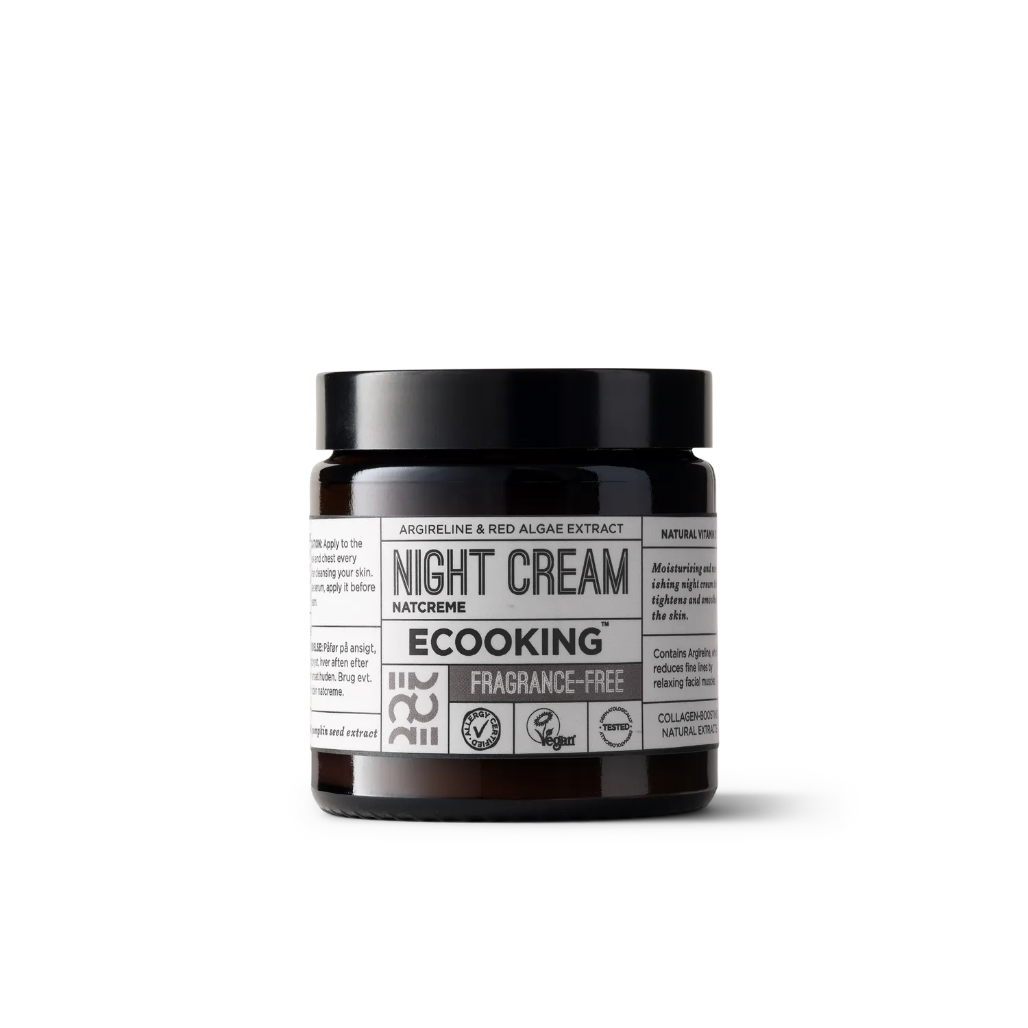 Ecooking Night Cream natcreme 50 ml parfumefri mod fine linjer