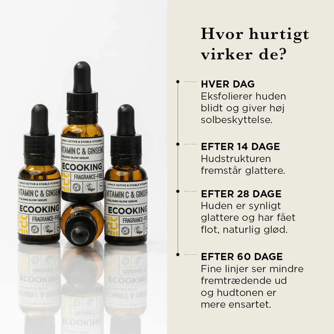 Ecooking Morgenrutine Ansigtssæt Parfumefri Glød