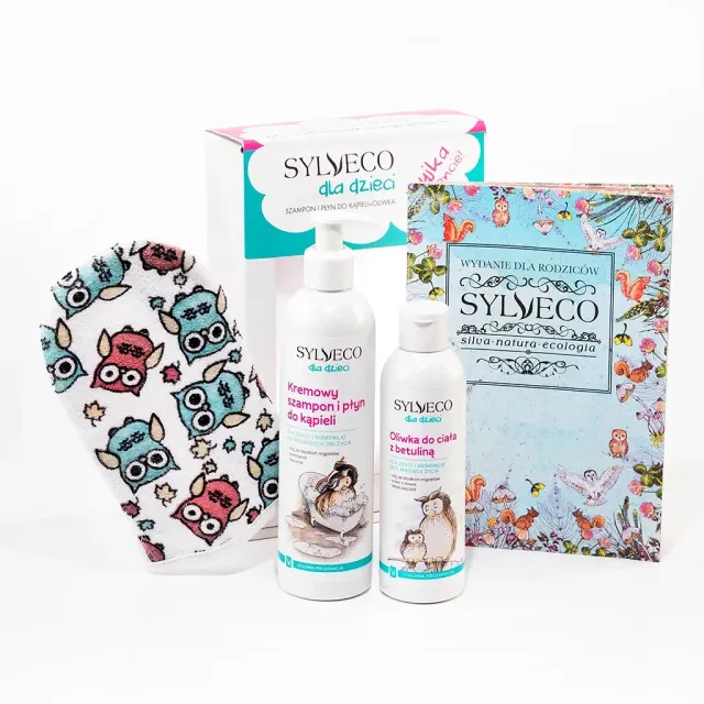 Sylveco børnesæt shampoo olie vaskehandske baby