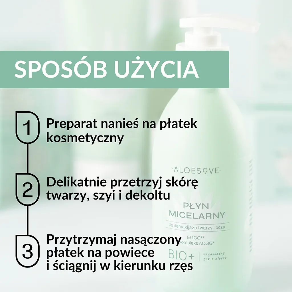 Sylveco Aloesove micellevand 190 ml til ansigt og øjne