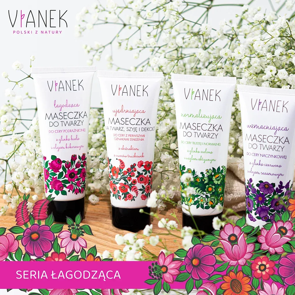 Vianek Lłagodząca ansigtsmaske hvid ler sensitiv