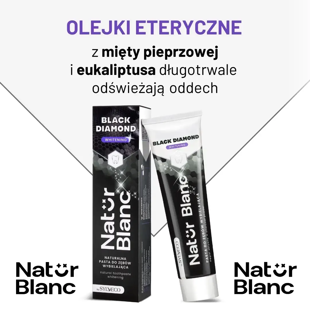 Sylveco Natur Blanc Black Diamond tandpasta aktivt kul