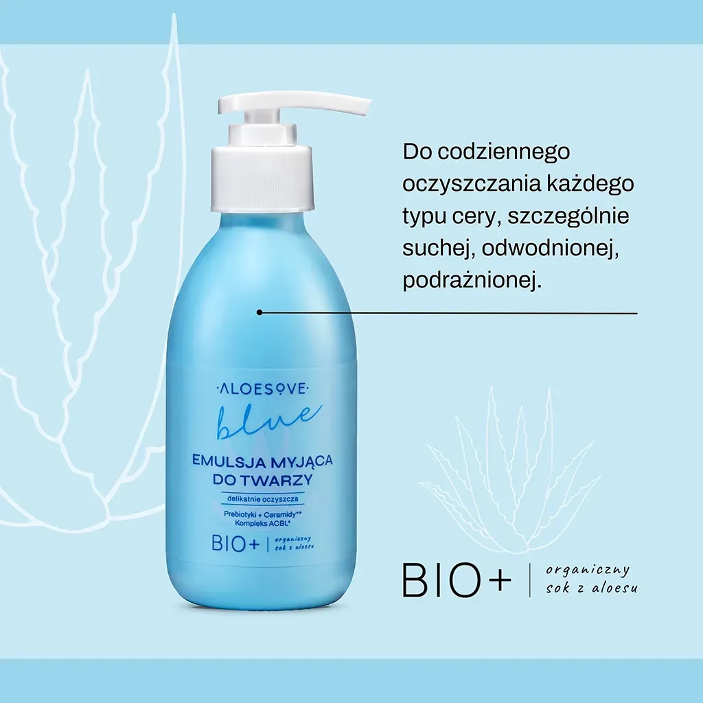 Sylveco Aloesove Blue renseemulsion tør hud