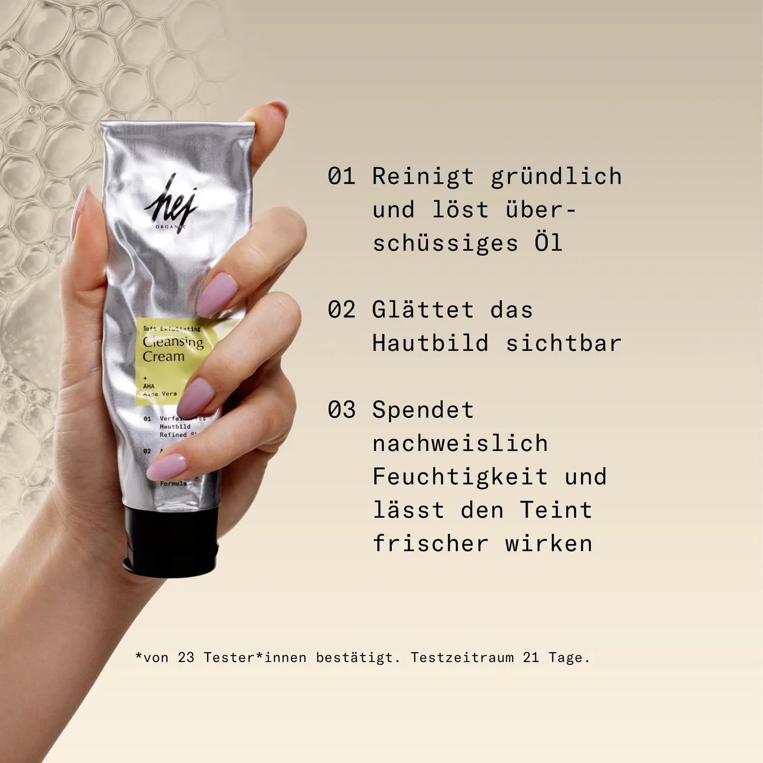 Hej Organic Soft Exfoliating rensecreme 100 ml med AHA